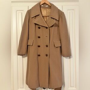 American Bazaar Vintage Women's Double-Breasted Wool Pea Coat XS